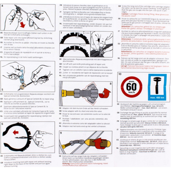 Reifen Reparatur für schlauchlose Reifen