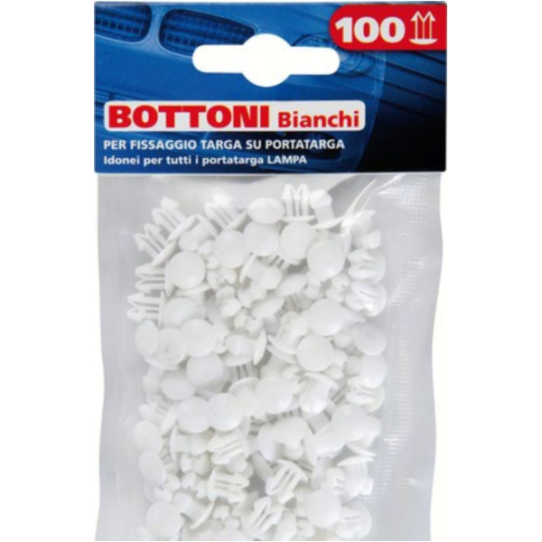 Set 100 Nummernschildknöpfe