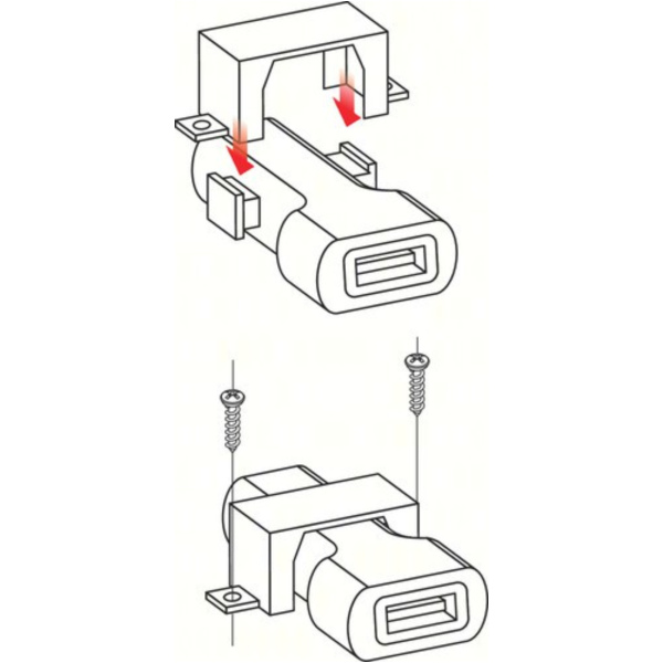 USB-FIX USB-Ladegerät 2400MA Universale Schnellladung 12/24V+ Befestigungsunterteil