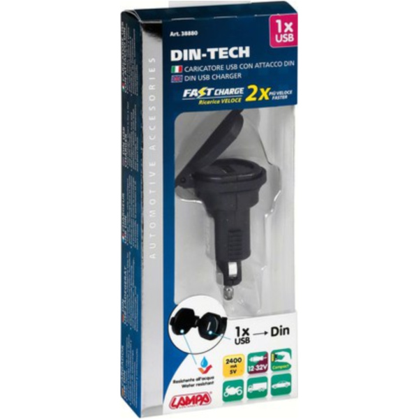 DIN-TECH 1 USB-DIN-Stecker 2400MA Universale Schnellladung 12/32V