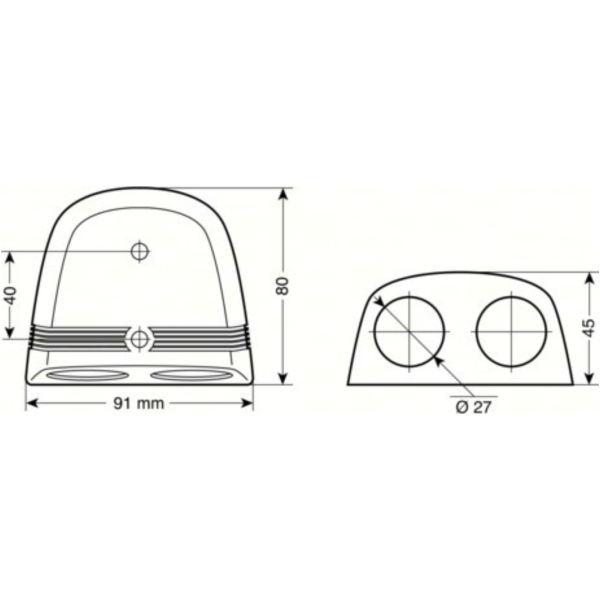 Doppeltes Buchsengehäuse