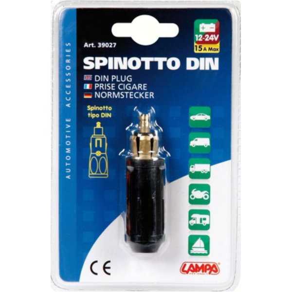 DIN-Stecker für Zigarrenanzünder , 12/24V