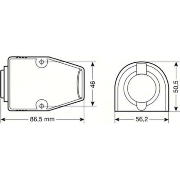 Ext-3, undurchlässiger Stromanschluss, Aufbaumontage, 12/24V