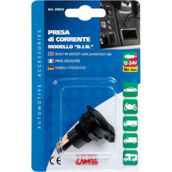 Modell DIN-Stromanschluss, Einbaumontage, 12/24V