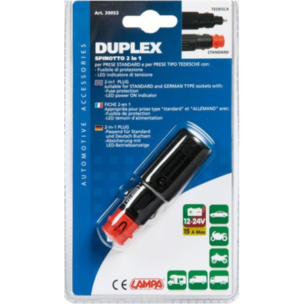 Universalstecker für Zigarrenanzünder, 12/24V