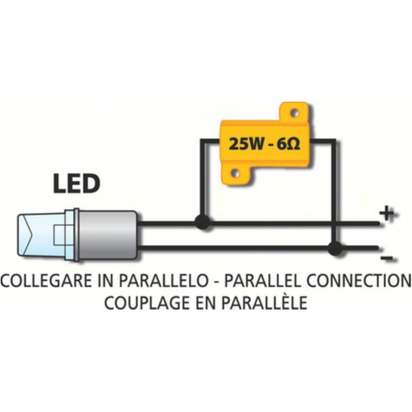 Widerstand, 12V - 6 OHM - 25 W