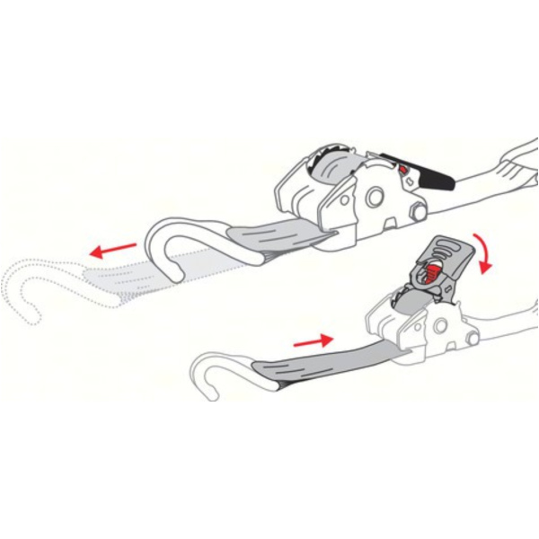 Spanngurt-Zugratsche 2,5x300cm bis 600Kg