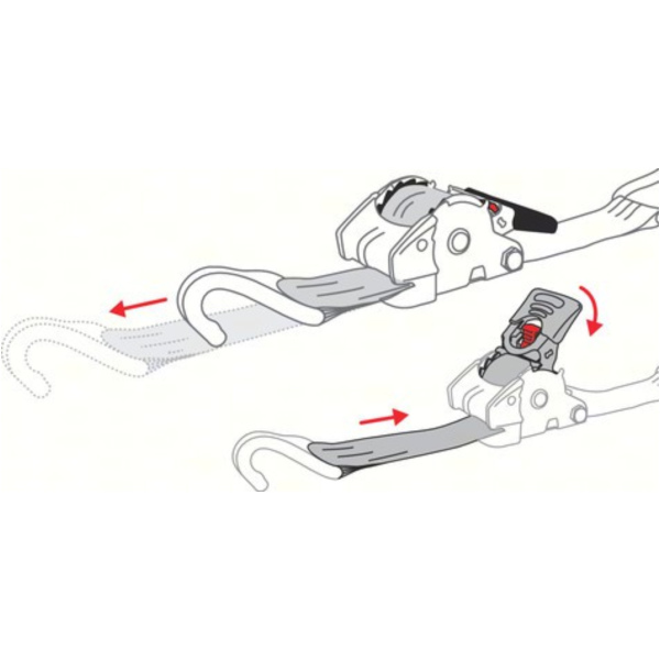 Spanngurt-Zugratsche 5x300cm bis 1500Kg