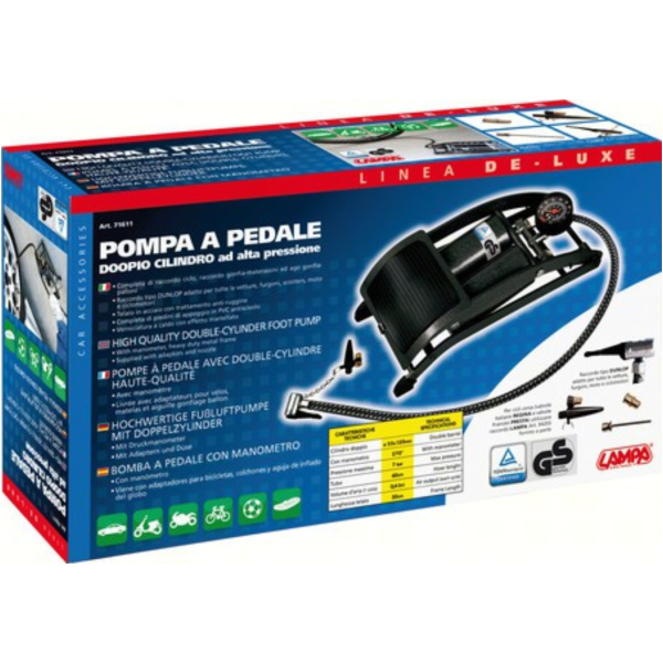 Pedalpumpe De-Luxe mit doppeltem Zylinder