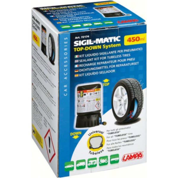 Sigil-Matic, Kit Reifenversiegelungsflüssigkeit, 450 ml