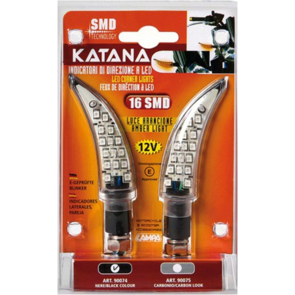 Katana LED-Blinker-Set schwarz