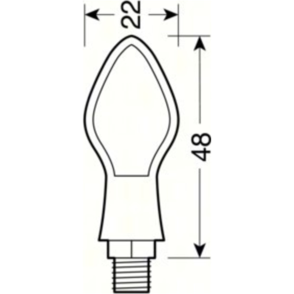 Pixia Mini LED-Blinker Set 50x23mm 12V schwarz - E-geprüft