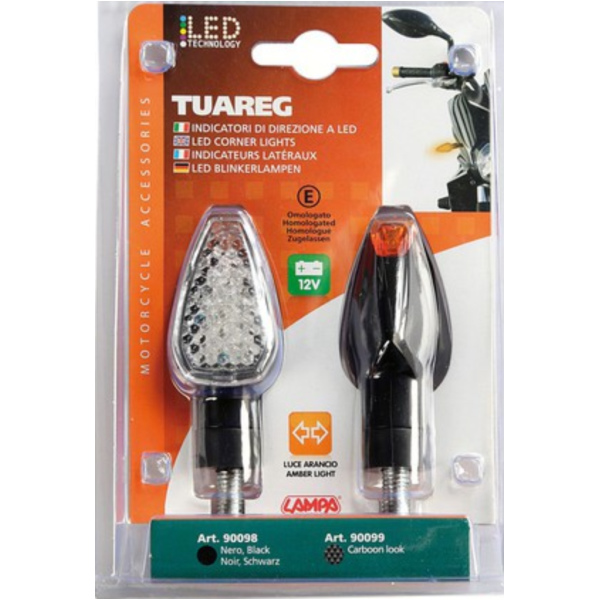 Tuareg LED-Blinker Set 12V schwarz