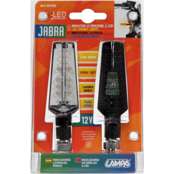 Jabra, LED Blinker Set 12V weiße Design gelbes Licht - mit Rückseitenbeleuchtung