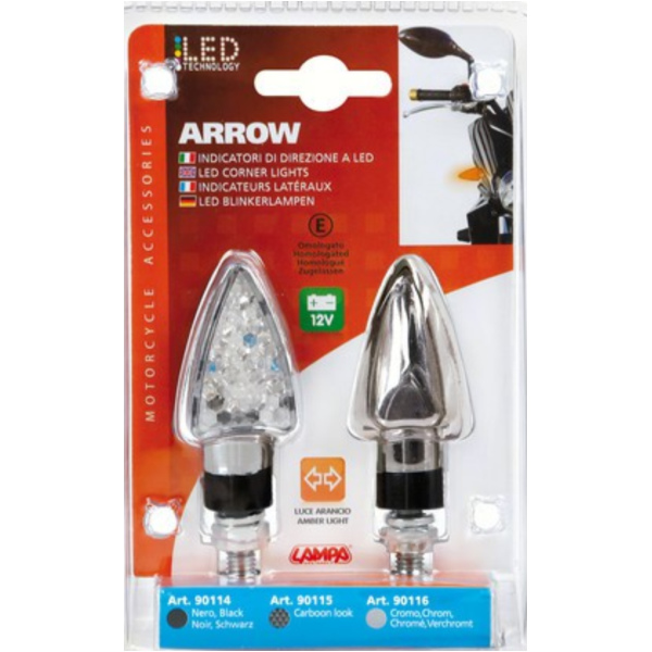 Arrow-2, LED-Blinkerset 12V Chrom