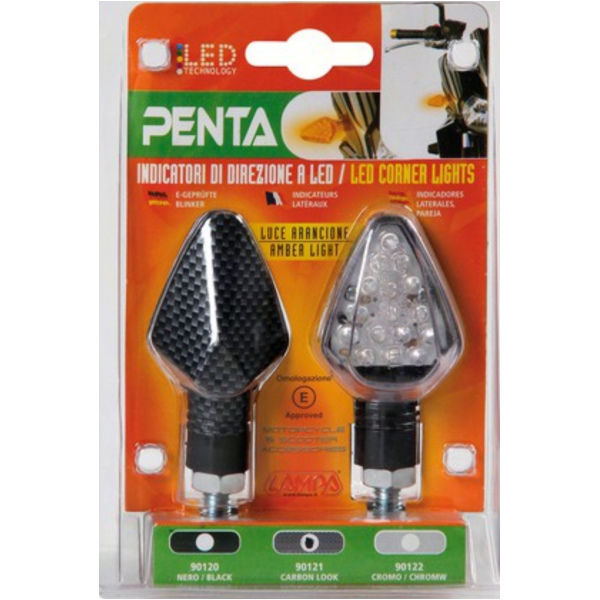 Penta LED Blinker Set 12V - Carbon Look