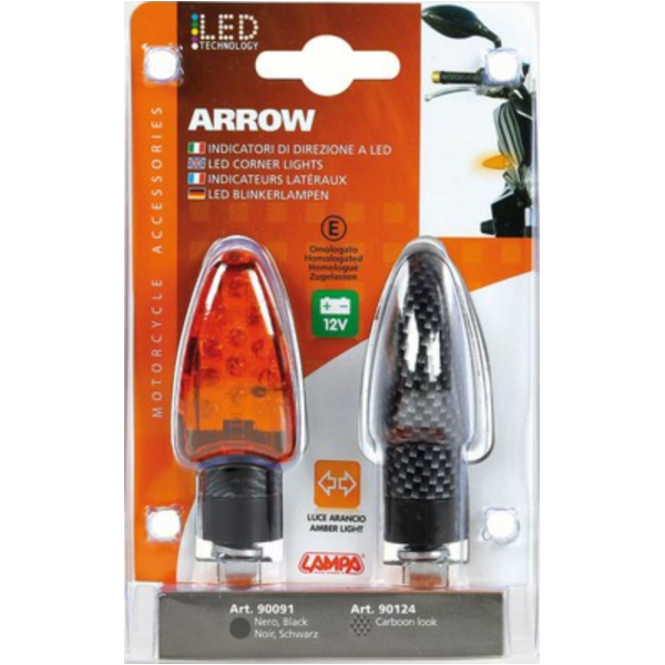 Arrow 12V LED Blinker Set Carbon Design