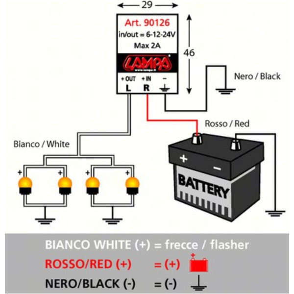 Elektronische Blinkrelais für LED Blinker 6/12/24V