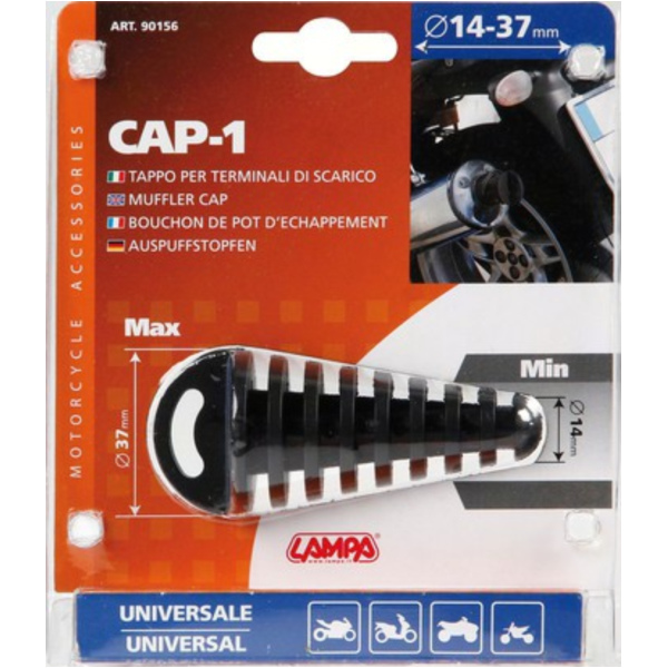 CAP-1 , Kappe für Auspuffendrohr - Ø 14÷37 mm