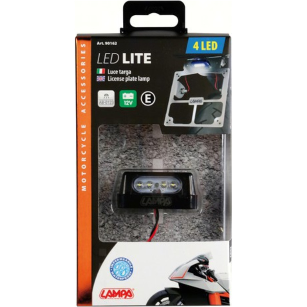 LED Lite Nummernschildbeleuchtung mit 4 LEDs Weisslicht E-gebprüft