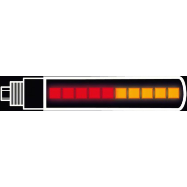 Power View hintere LED-Blinker mit Rück- u. Bremslicht , 12V Carbon-Look