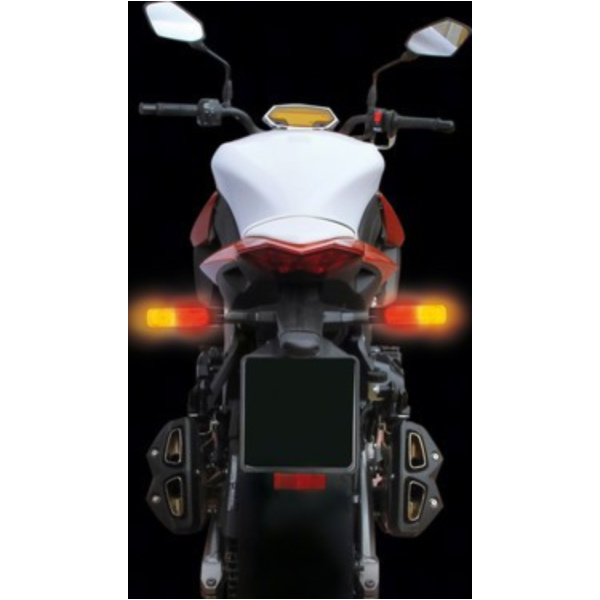 Power View hintere LED-Blinker mit Rück- u. Bremslicht , 12V Carbon-Look