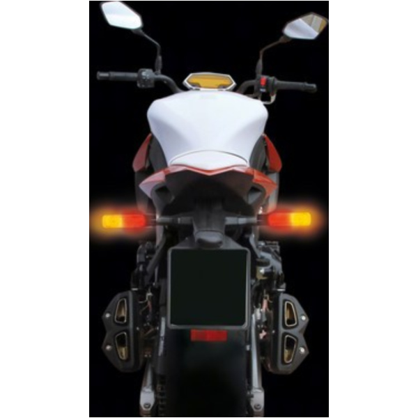 Power View hintere LED-Blinker mit Rück- u. Bremslicht , 12V Carbon-Look