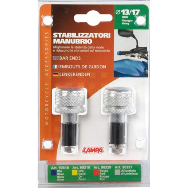 Bar Ends Lenkergewichte silber für 13-17mm Bohrungen