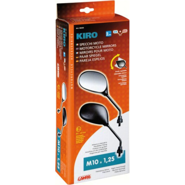 Motorrad Rückspiegelset Kiko - Rechtsgewinde M10x1,25