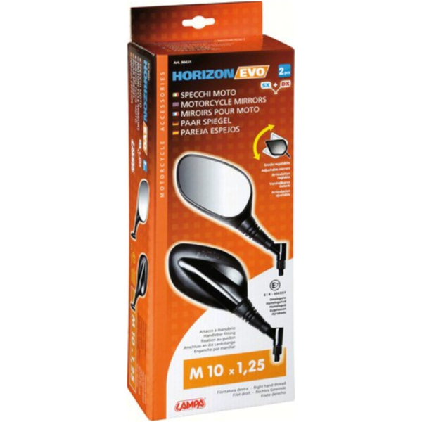 Motorrad Rückspiegel HORIZONT EVO - Rechtsgewinde M10x1,25
