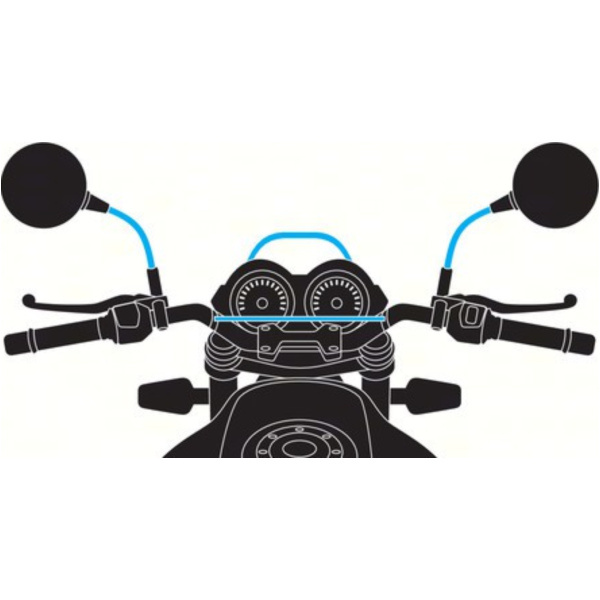 Opti-Mirror Schnellbefestigungsgrundsystem für Navi und Handy mit 9-14mm Klemme