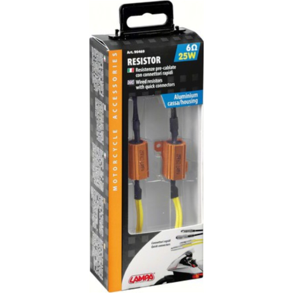 Widerstände mit Schnellanschluss 2 St. - 12V - 6 OHM - 25 W