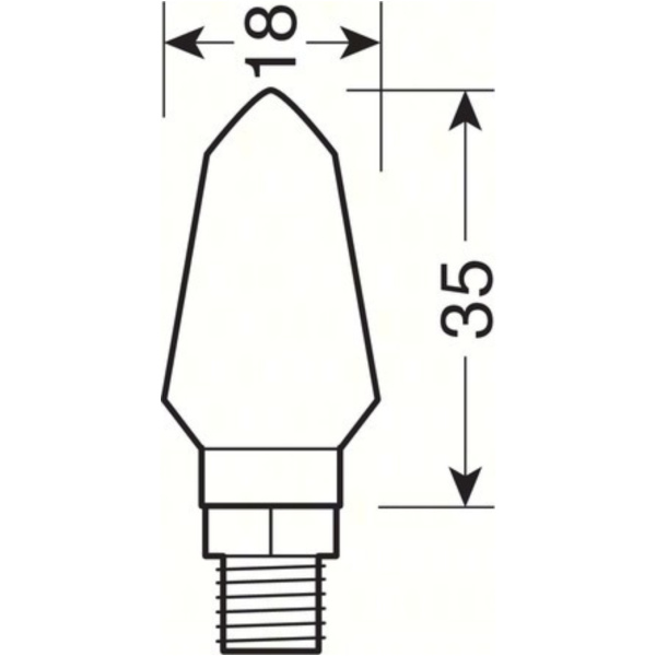 Micro LED 12V Blinker Set - Abmessungen 35x18mm