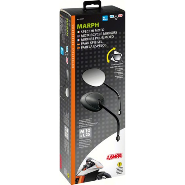 MARPH Motorradspiegelset M10x1,25 Rechtsgewinde