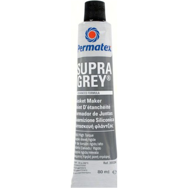 SUPRA GREY Silikondichtstoff 80 ml., grau