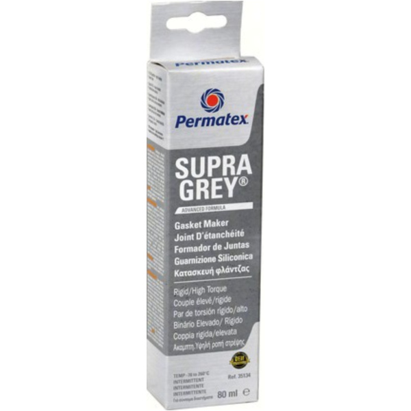 SUPRA GREY Silikondichtstoff 80 ml., grau