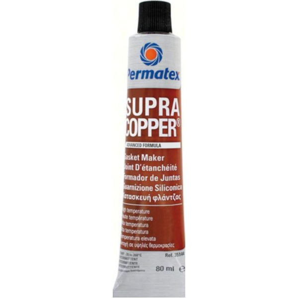 SUPRA COPPER Silikondichtstoff 80 ml., rot