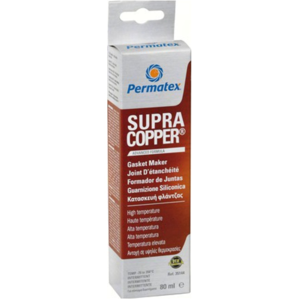 SUPRA COPPER Silikondichtstoff 80 ml., rot