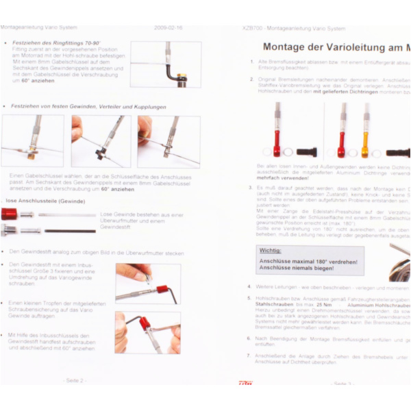 Varioleitung transparent MV084T 840mm