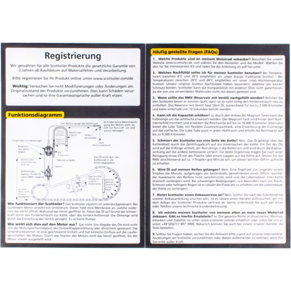 Kettenöler V-System universal Kettenschmiersystem