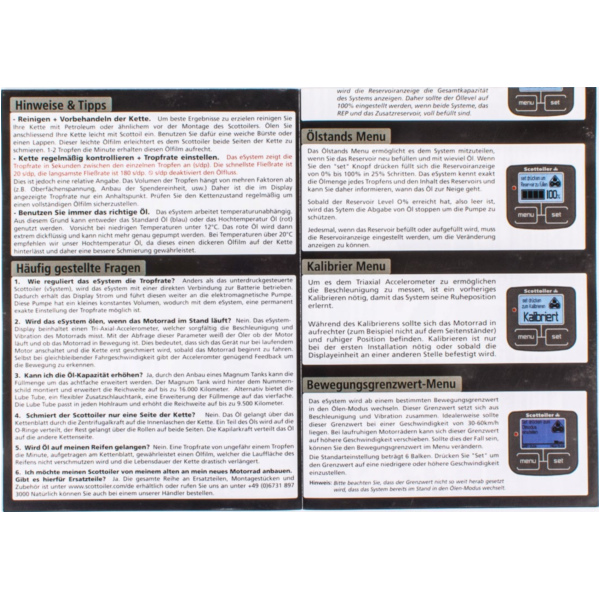 Kettenöler V2 E-System - elektronisch gesteuertes Kettenschmiersystem - universal