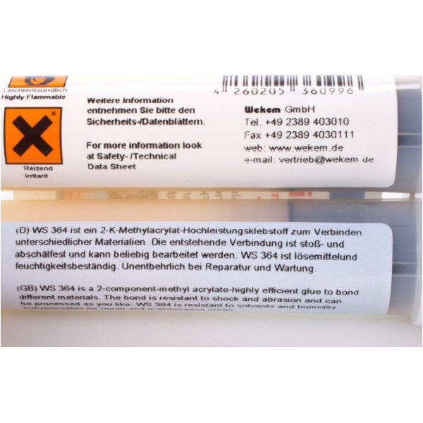 Multiplast 2 Komponenten-Methylacrylat-Hochleistungsklebstoff (perfekt für Verkleidungen) 28 Gr. WEKEM