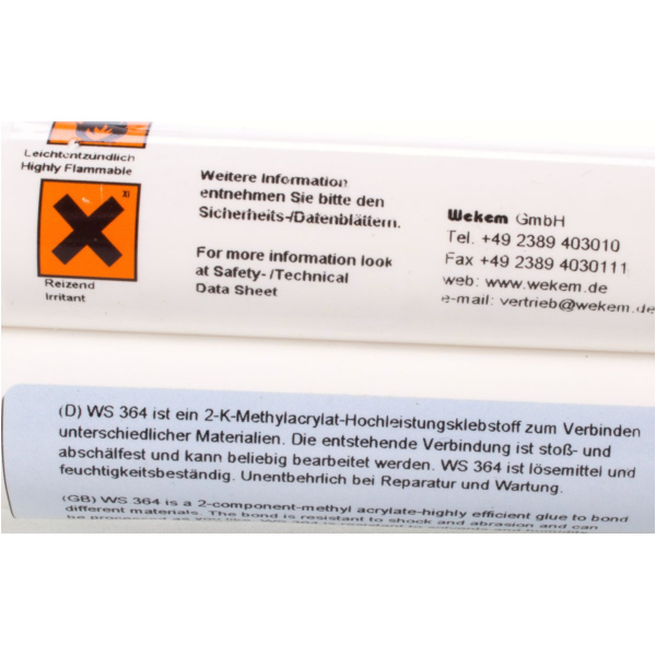Multiplast 2 Komponenten-Methylacrylat-Hochleistungsklebstoff (perfekt für Verkleidungen) 28 Gr. WEKEM