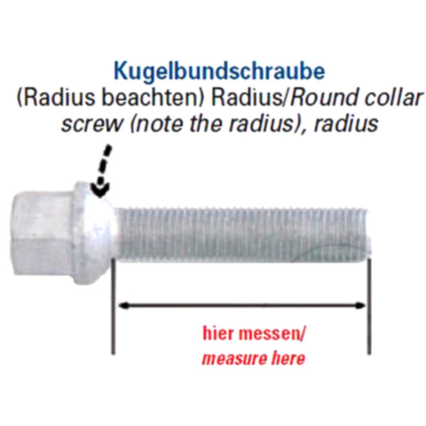Radschraube M12X1.5X50 Kugelbund 17