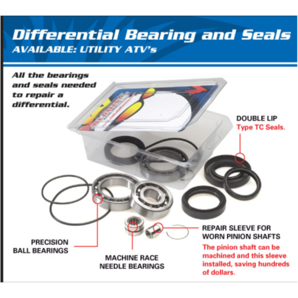 Differential Lager & Dichtungs-Kit- vorne für: Honda TRX350 87