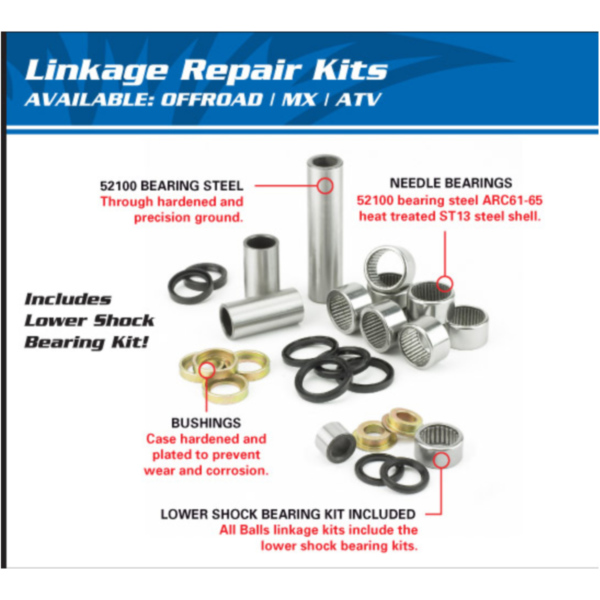 Gestängelager Satz und Dichtungen Linkage Brg - Dichtung Kit für: Honda CR125R 02-04