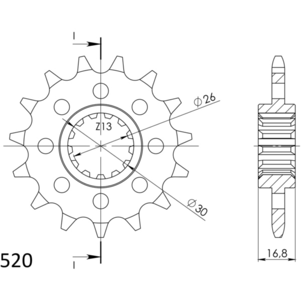 Ritzel Supersprox 520/15Z 20608-15