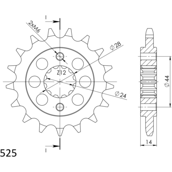 Ritzel Supersprox 525/17Z 20614-17