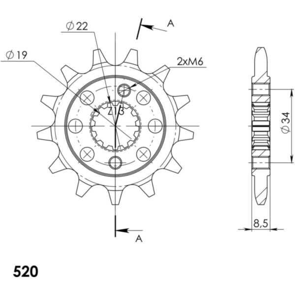 Ritzel Supersprox 520/13Z 73305-13
