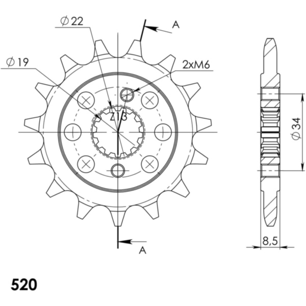 Ritzel Supersprox 520/15Z 73305-15